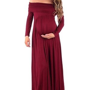 Burgundy Maternity Dress